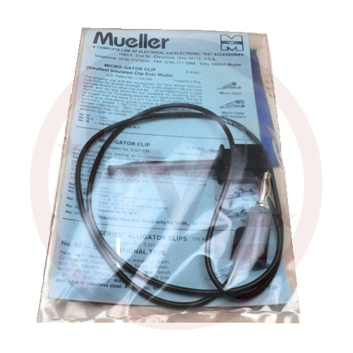 TEST LEAD BANANA PLUG TO GRABBER 36" BLACK