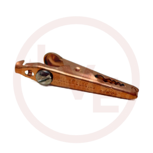 CLIP ALLIGATOR 10A COPPER W/SCREW NON-INSULATED