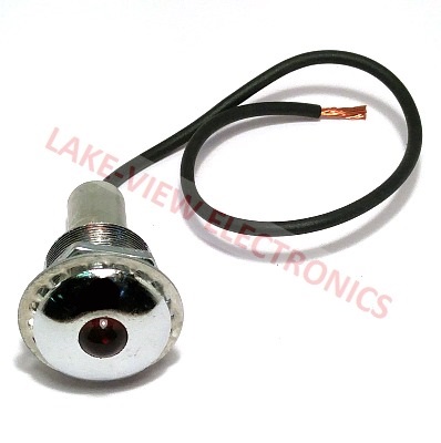 INDICATOR PILOT LIGHT 12V RED INCAND 3/4" MNT STEM