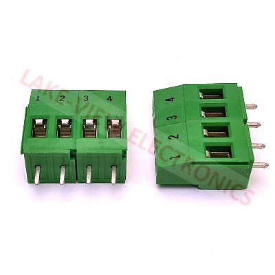 TERMINAL BLOCK 4POS 5.08P VERTICAL IMPRINTED PCB GREEN