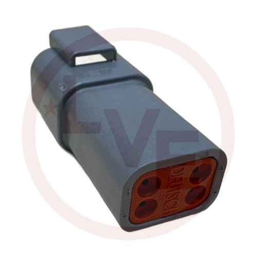 DEUTSCH DT04-4P CONNECTOR 4 POS RECEPTACLE HOUSING GRAY