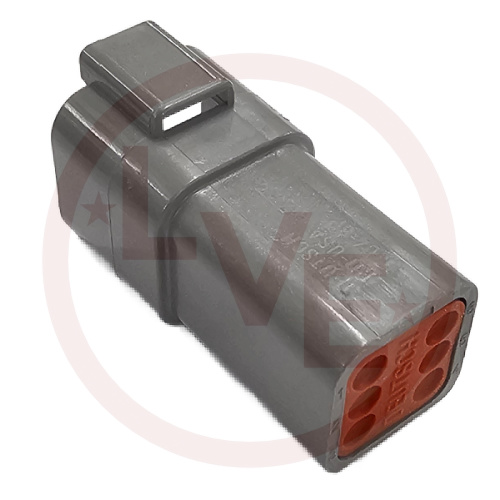 DEUTSCH DT04-6P CONNECTOR 6 POS RECEPTACLE HOUSING GRAY