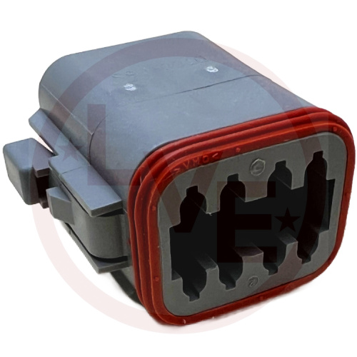 CONNECTOR 8 POS PLUG HOUSING GRAY