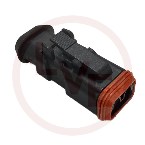 CONNECTOR 2 POS PLUG HOUSING GRAY