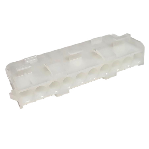 CONNECTOR FE 10 POS 6.35P 1X10 UL94V-V2 RCPT WHITE HSG