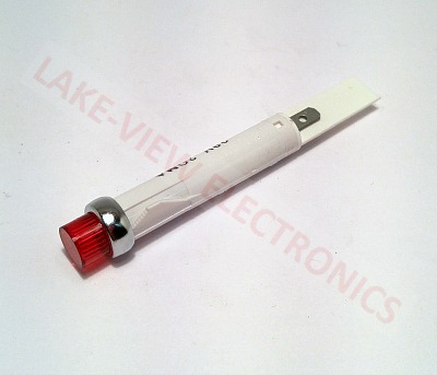 INDICATOR LAMP 28V RED LED .125" Q.C. TERMINALS SNAP MNT
