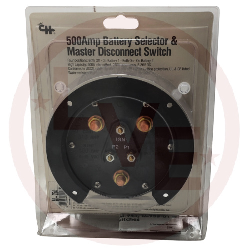 COLE HERSEE M-754 SWITCH BATTERY SELECTOR/MASTER DISCONNECT W/ PILOT LIGHT