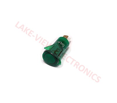 INDICATOR 14V GREEN INCAND 0.187" Q.C. TABS PNL LIGHT
