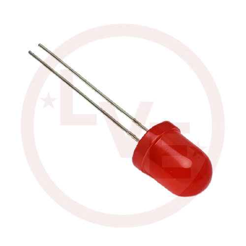 LED 8MM RED DIFFUSED 655NM 20MA 1.85V