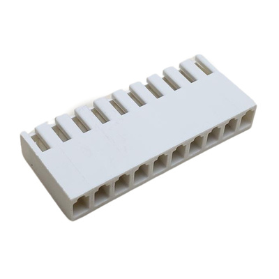 CONNECTOR HEADER RECEPTACLE 10 POS W/RAMP .156"P NATURAL