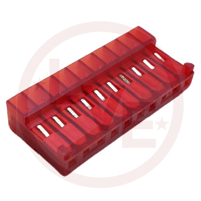 CONNECTOR HEADER 10 POS MTA IDC  .156"P RED