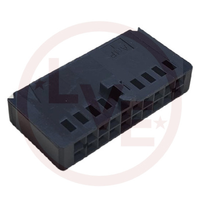 CONNECTOR HEADER 20 POS .100" RECEPTACLEP HOUSING BLACK