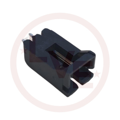 CONNECTOR HEADER 2 POS VERT .100"P 15AU BLACK